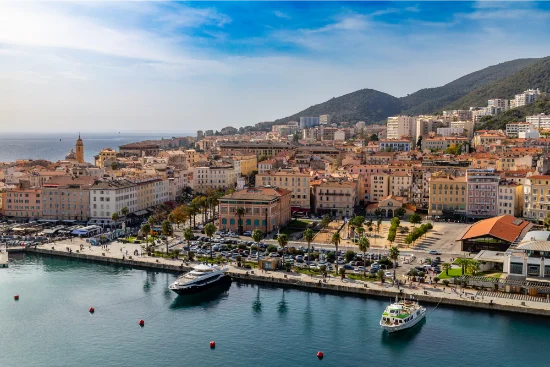 Ajaccio sull'isola di Corsica, Francia
