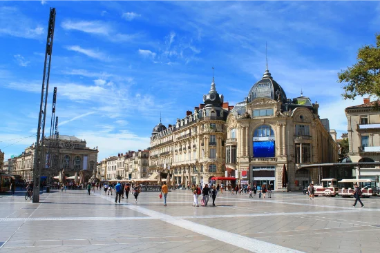 Piazza della Commedia a Montpellier, Francia